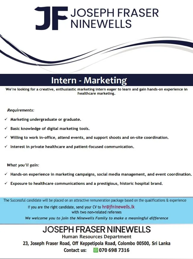 Job poster for Intern - Marketing