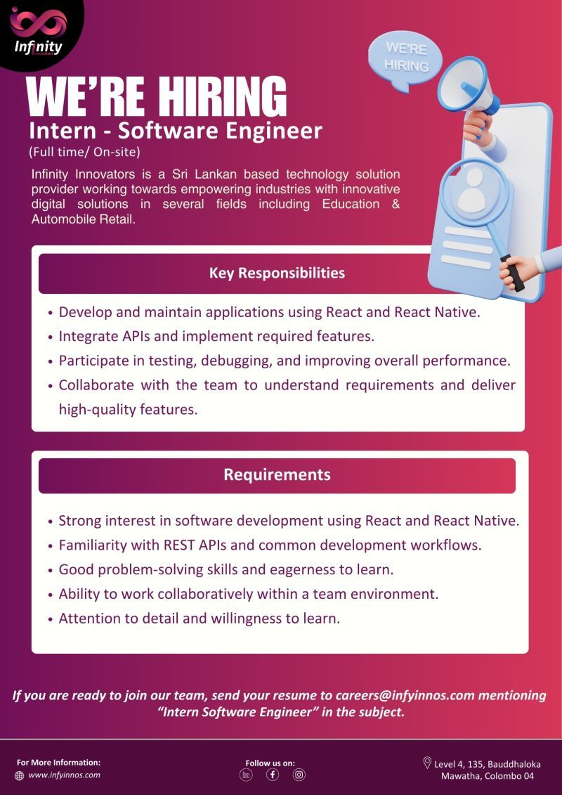 Intern - Software Engineer - ITPro.lk