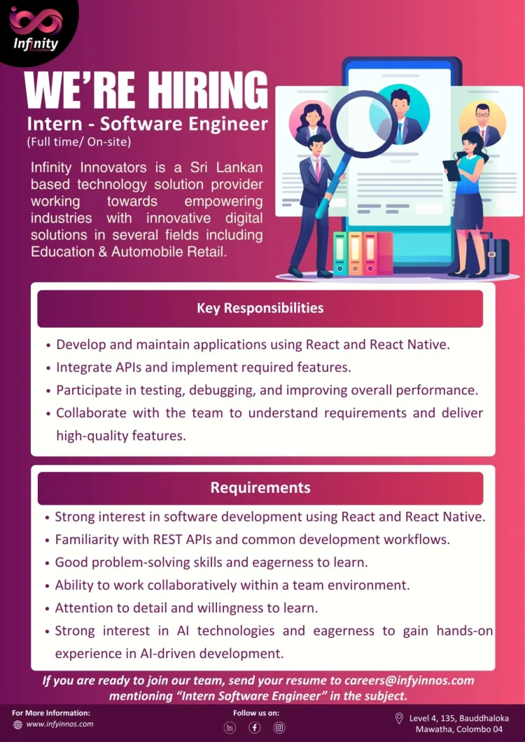 Job poster for Intern - Software Engineer