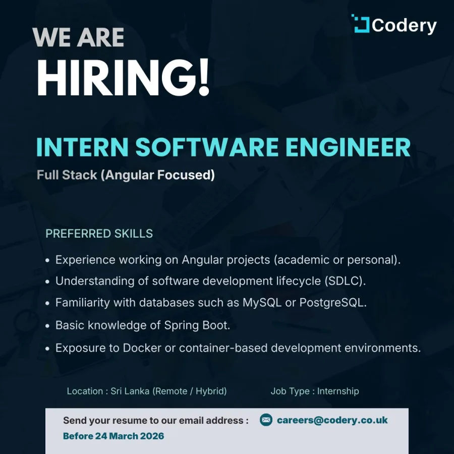 Job poster for Intern Software Engineer