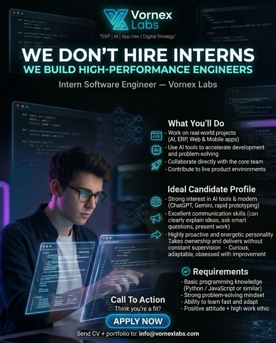 Job poster for Intern Software Engineer