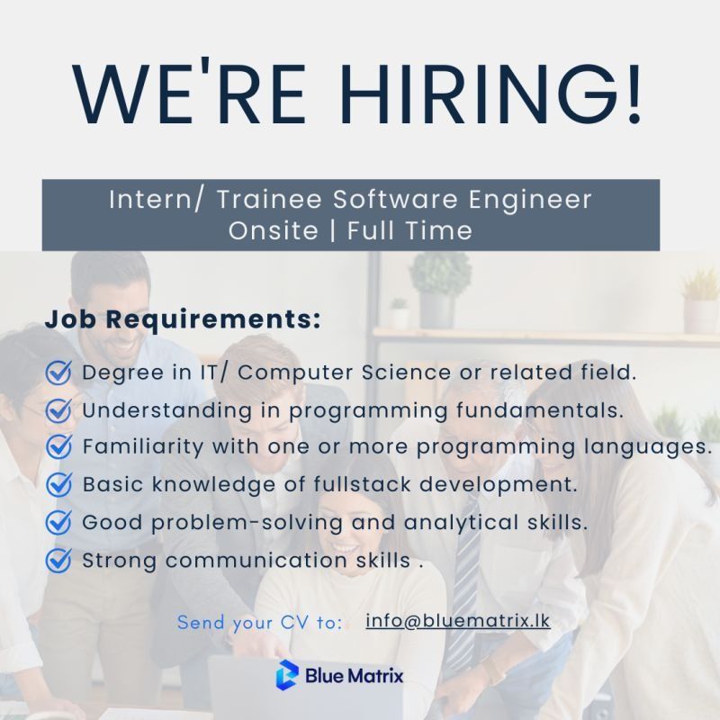 Intern/ Trainee Software Engineer - ITPro.lk