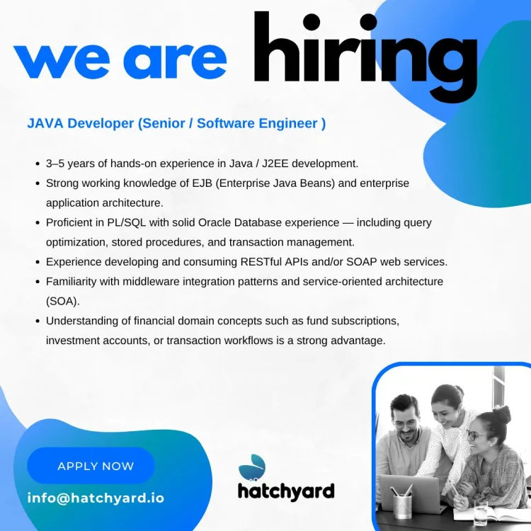 Job poster for Java Developer (Senior / Software Engineer)