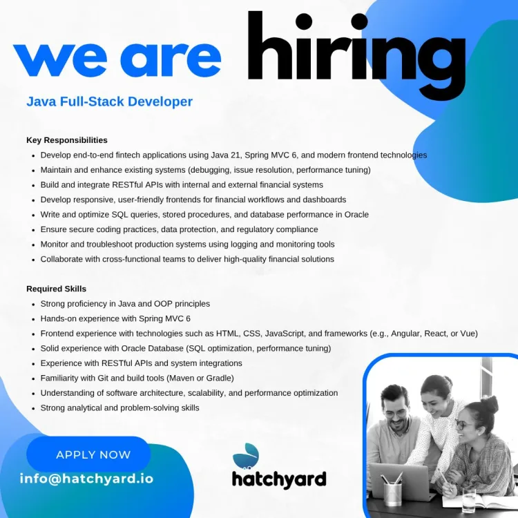 Job poster for Java Full-Stack Developer