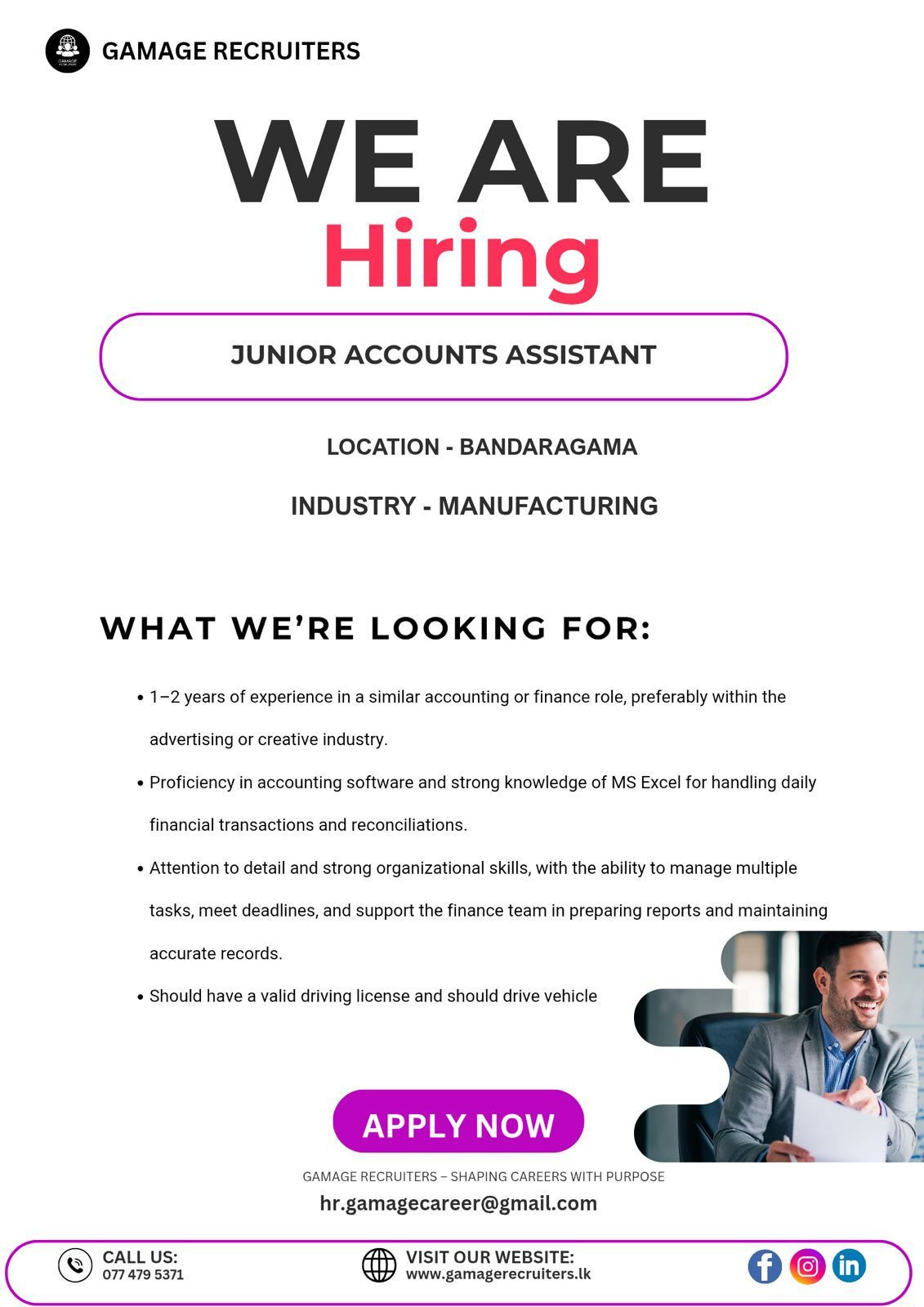 Junior Accounts Assistant - ITPro.lk