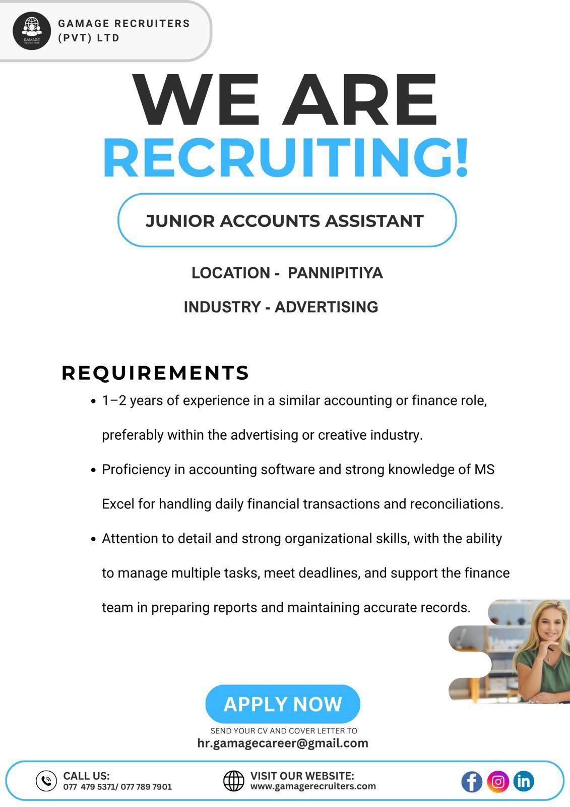 Junior Assistant Accountant - ITPro.lk