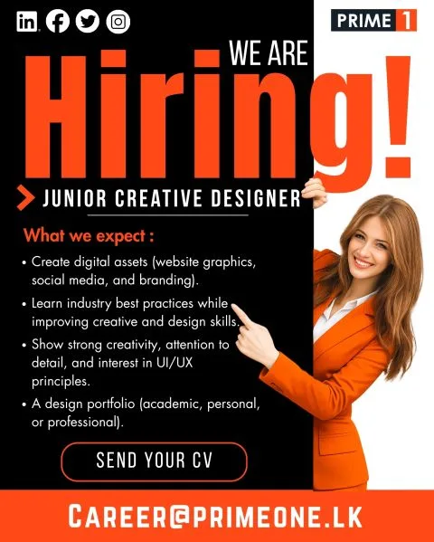 Job poster for Junior Creative Designer