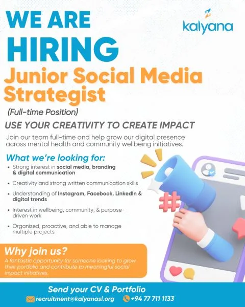 Job poster for Junior Social Media Strategist