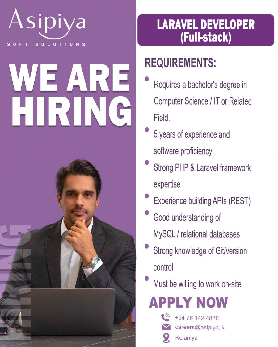 Laravel Developer (Full-stack) - ITPro.lk