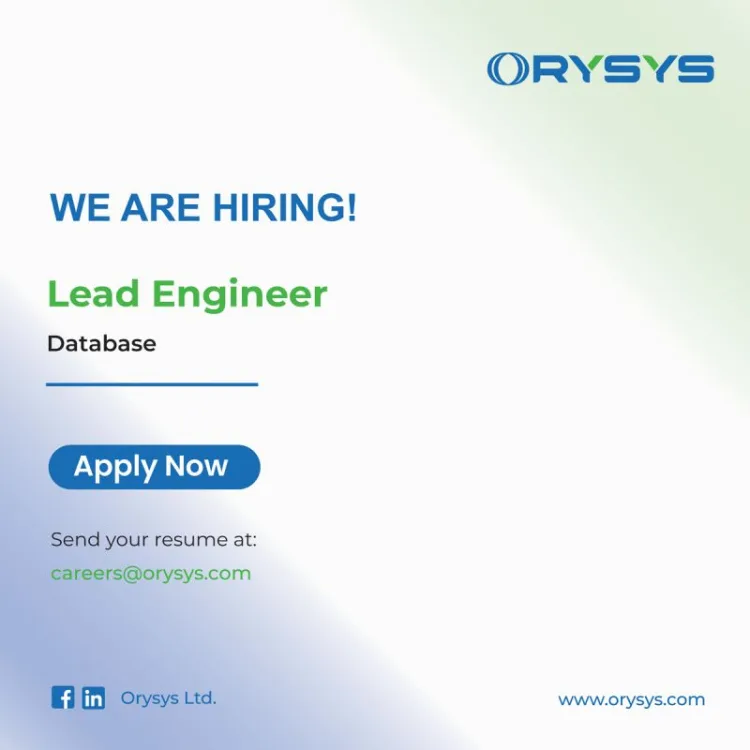 Job poster for Lead Engineer - Database