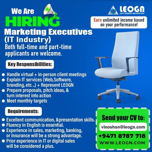 Marketing Executives (IT Industry) - ITPro.lk