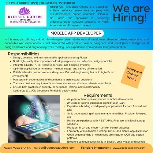 Mobile App Developer - ITPro.lk