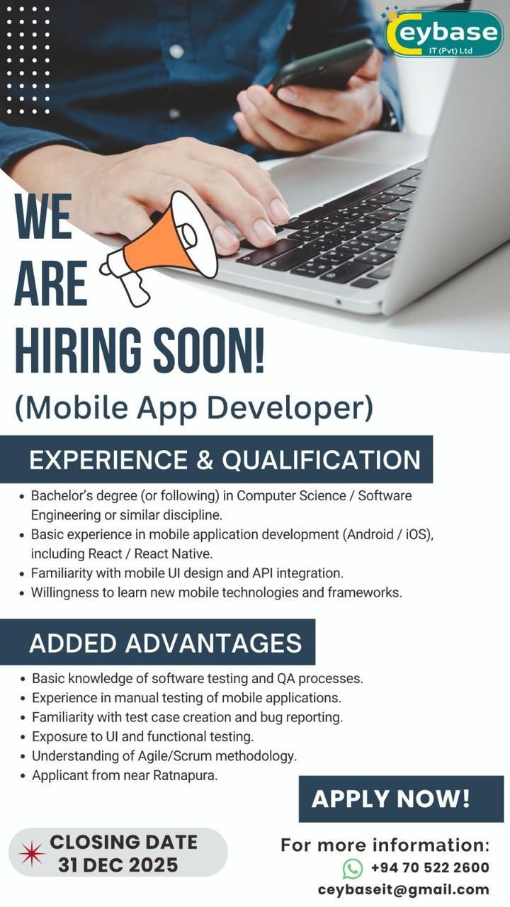 Mobile App Developer - ITPro.lk