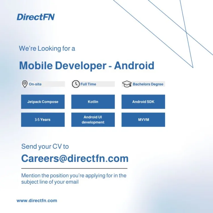Job poster for Mobile Developer - Android