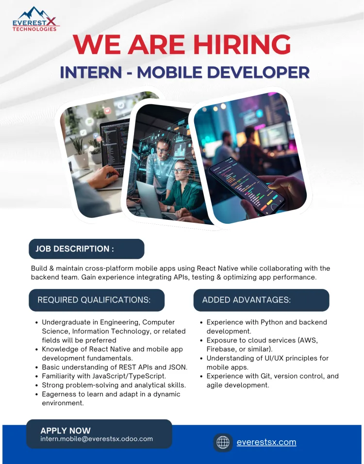 Job poster for Mobile Developer Intern