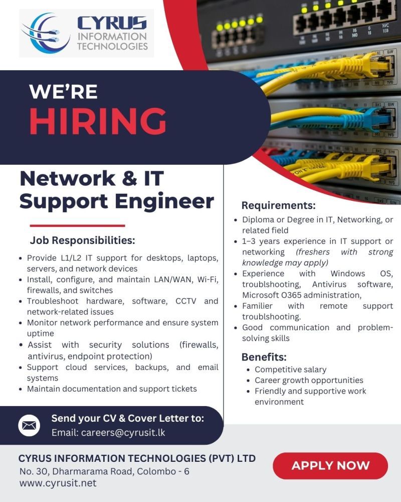 Network & IT Support Engineer - ITPro.lk