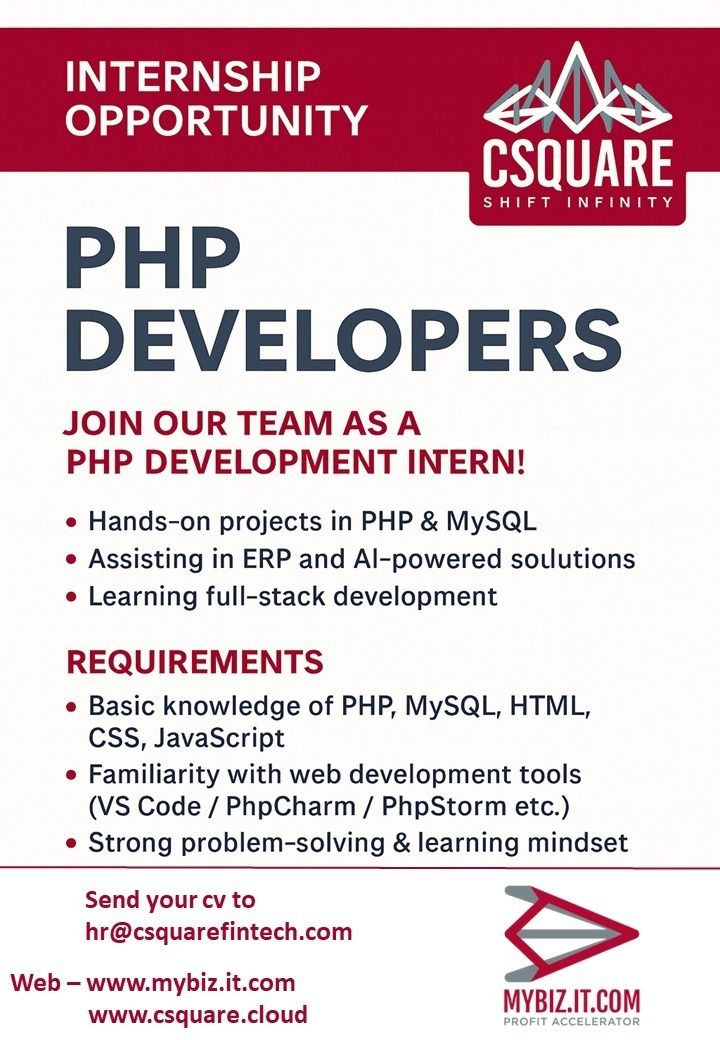 PHP Development Intern - ITPro.lk