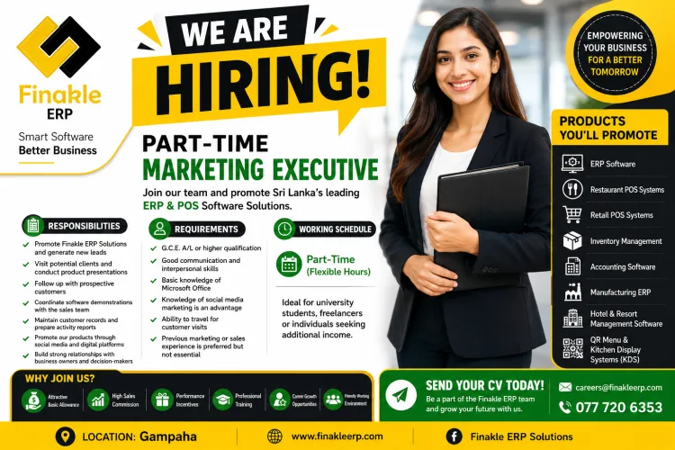 Job poster for Part-Time Marketing Executive - Software