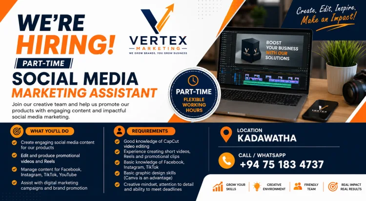 Job poster for Part-Time Social Media Marketing Assistant
