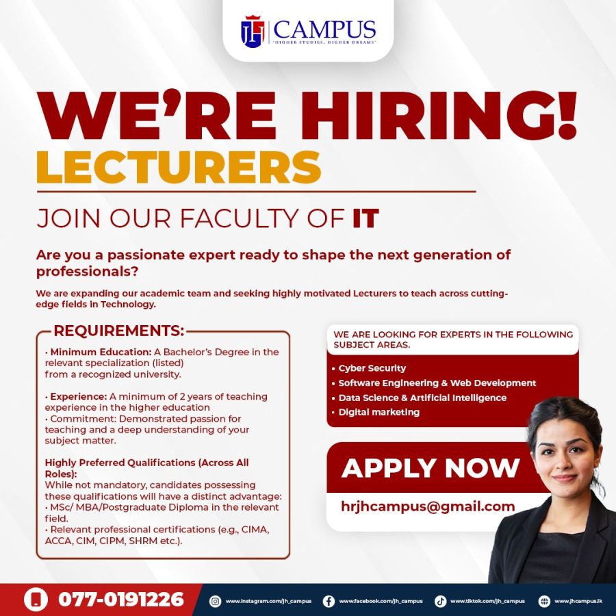 Part-time Lecturers - ITPro.lk