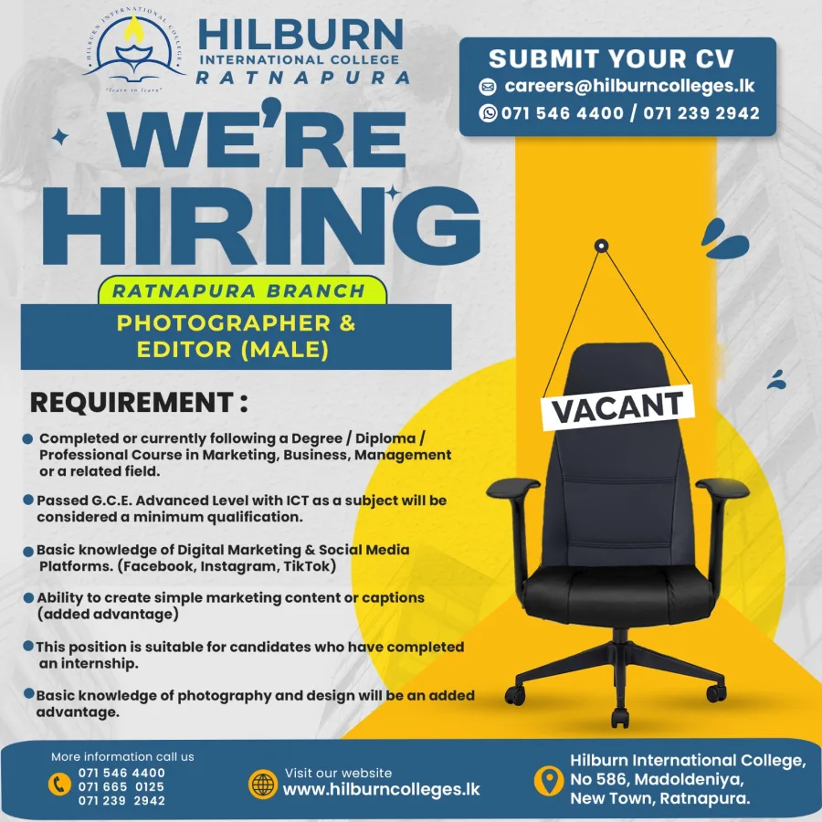 Photographer & Editor (Male) - ITPro.lk