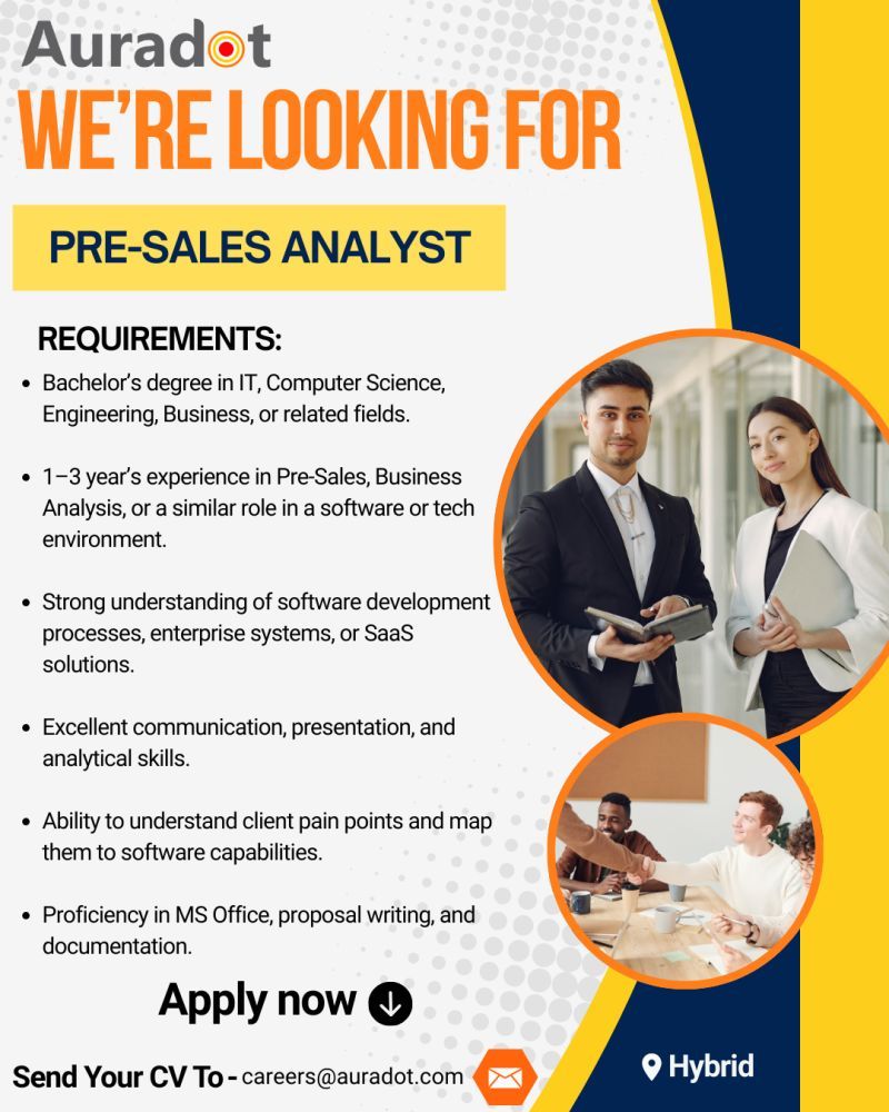 Pre-Sales Analyst - ITPro.lk