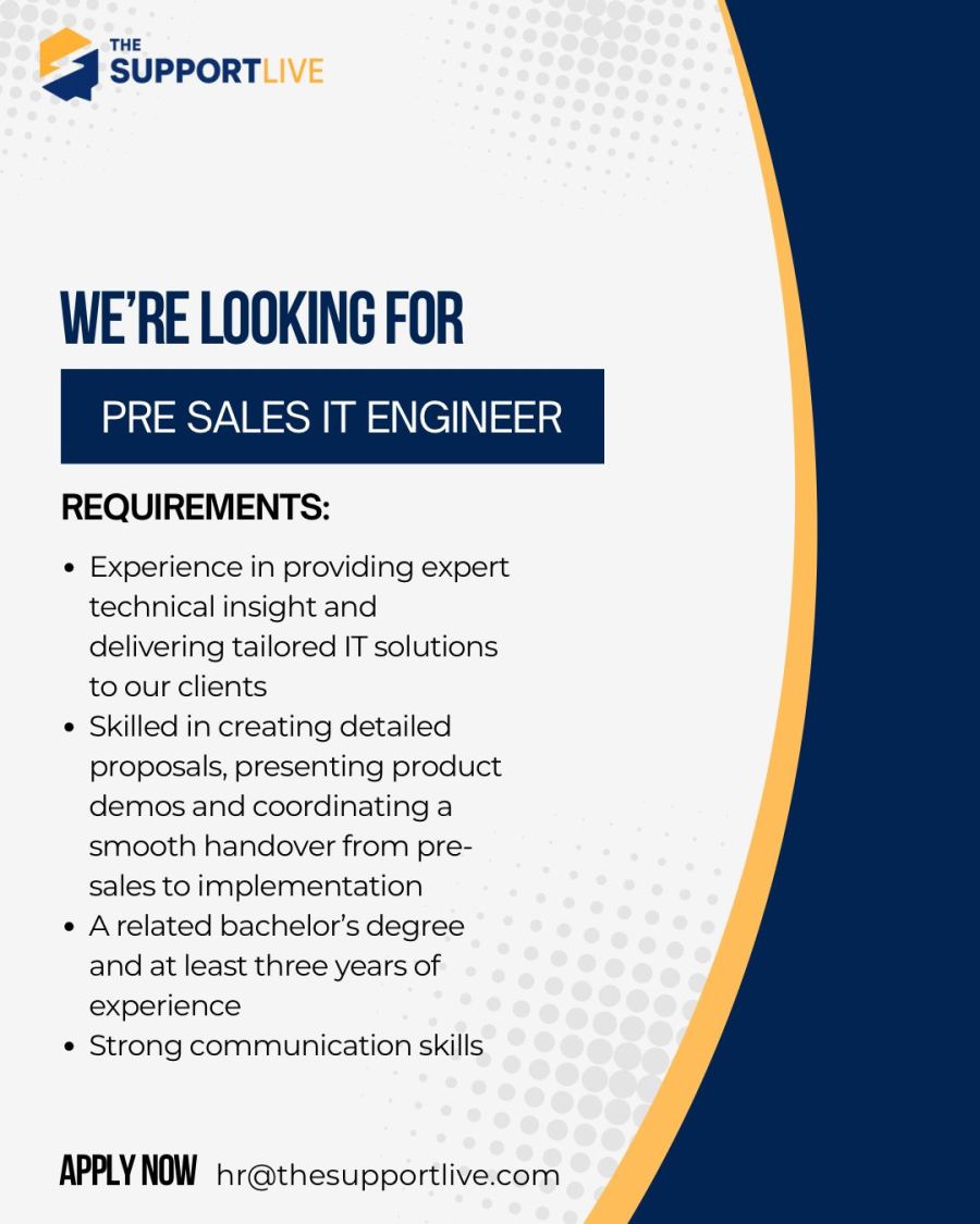 Pre-Sales IT Engineer - ITPro.lk