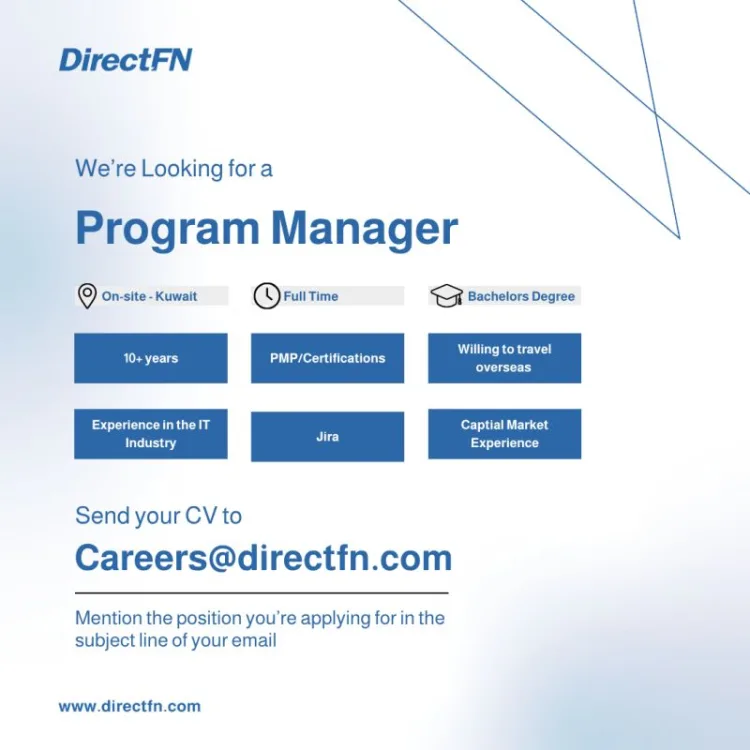 Job poster for Program Manager