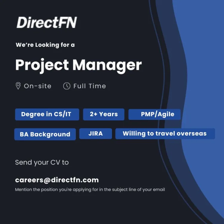 Job poster for Project Manager