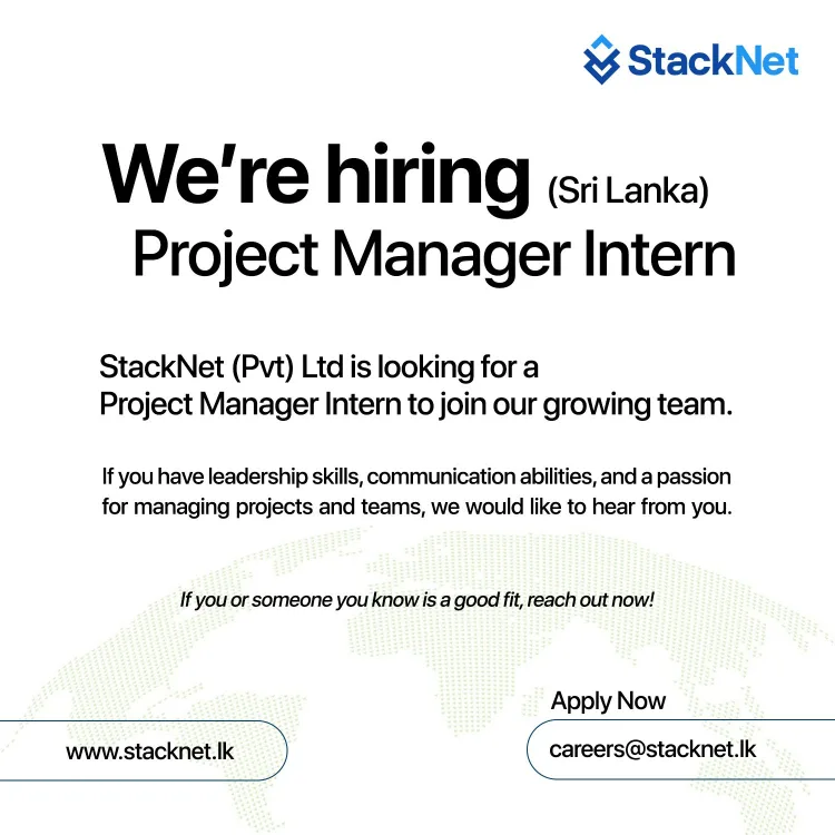 Job poster for Project Manager Intern