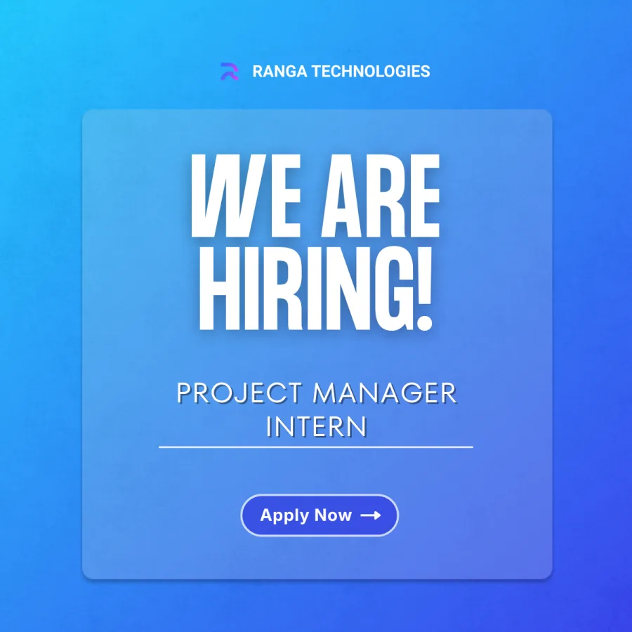 Job poster for Project Manager Intern (Tech-Savvy + AI Enthusiast)