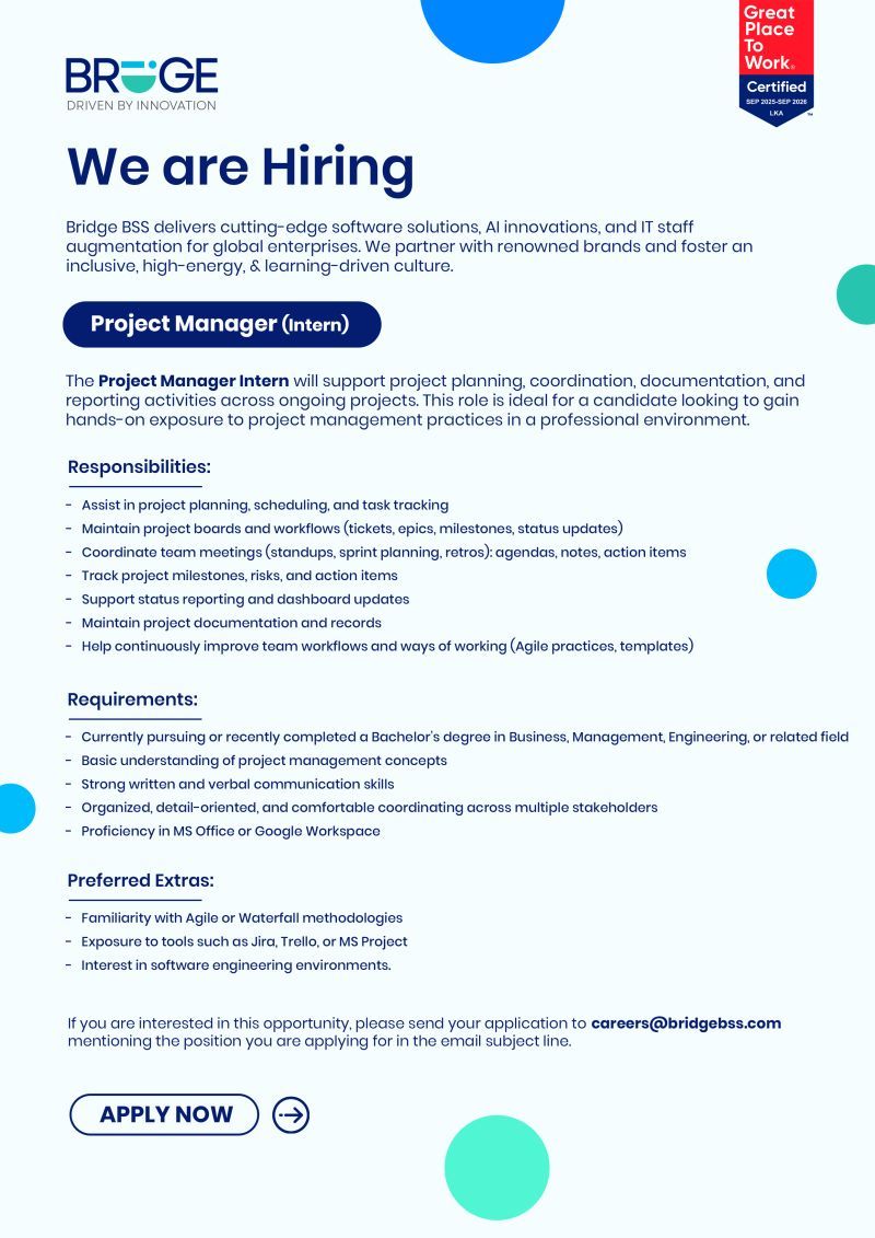 Project Manager (Intern) - ITPro.lk