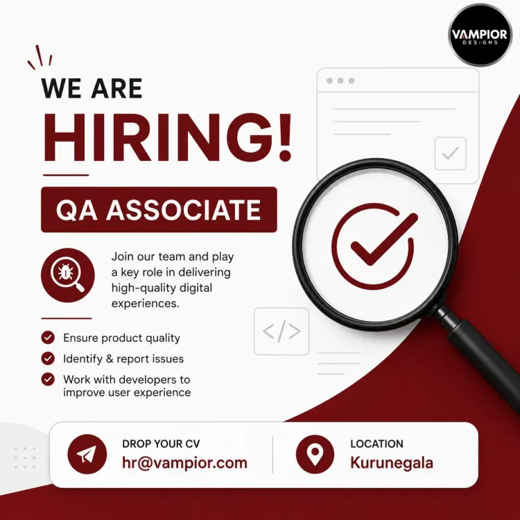Job poster for QA Associate