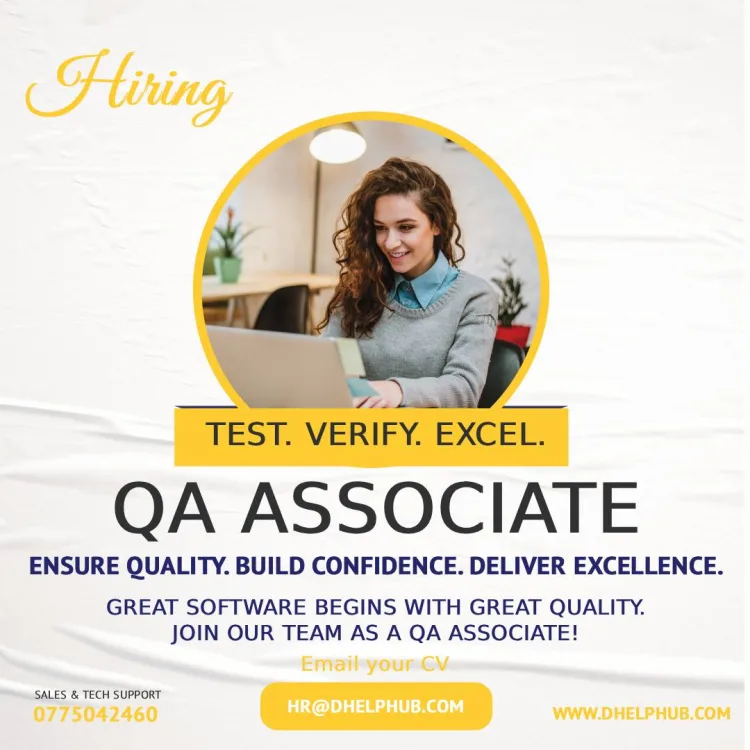Job poster for QA Associate