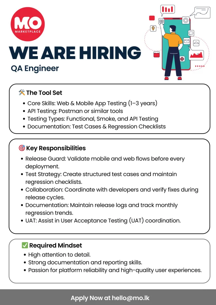 Job poster for QA Engineer