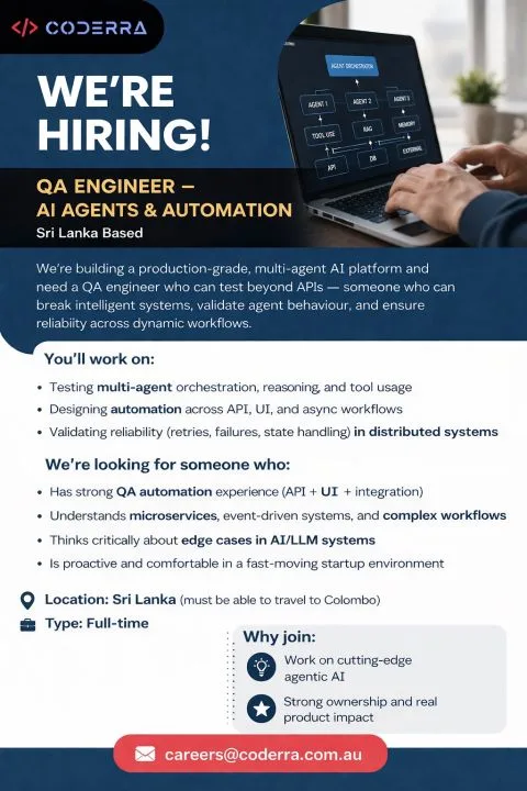 Job poster for QA Engineer – AI Agents & Automation