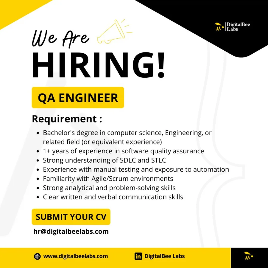 Job poster for Quality Assurance Engineer