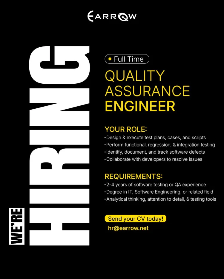 Job poster for Quality Assurance Engineer
