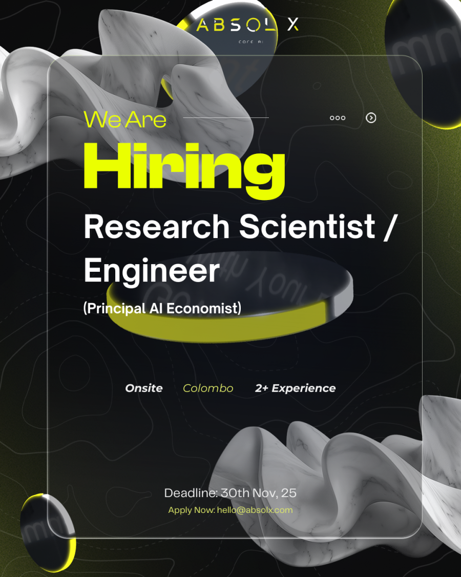 Research Scientist / Engineer (Principal AI Economist) - ITPro.lk