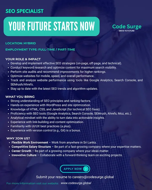 SEO Specialist - ITPro.lk