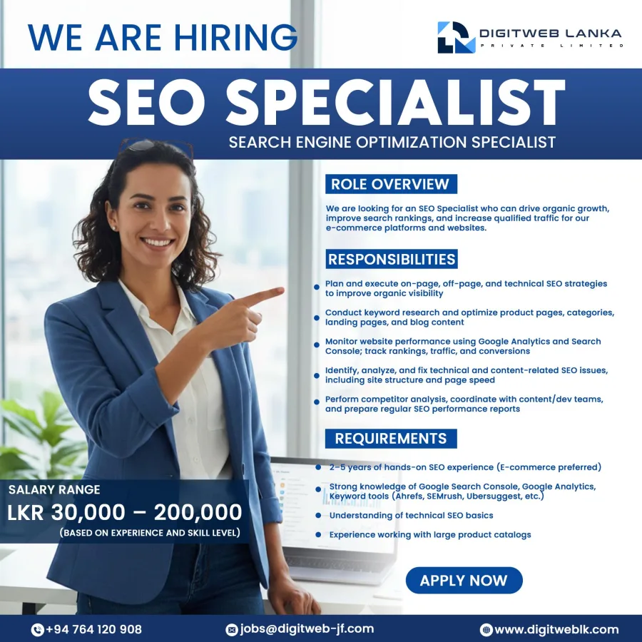Job poster for SEO Specialist