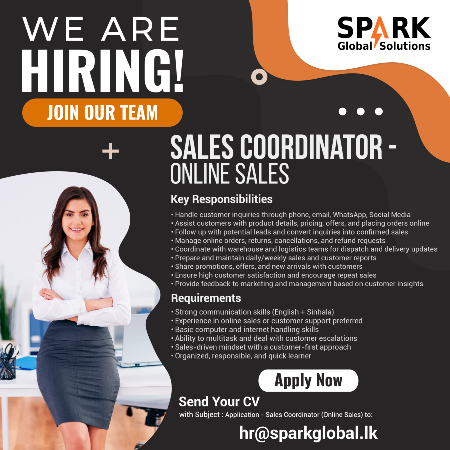 Sales Coordinator Online Sales - ITPro.lk