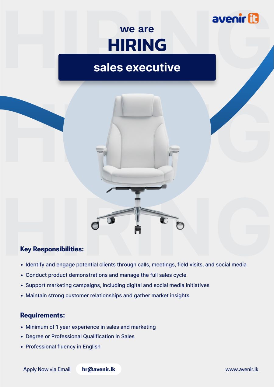 Job poster for Sales Executive