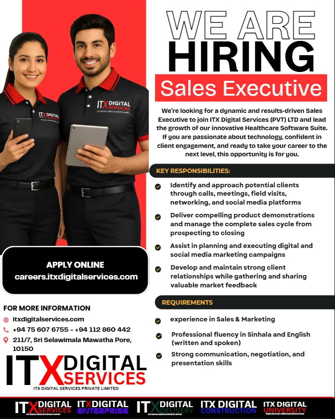 Job poster for Sales Executive