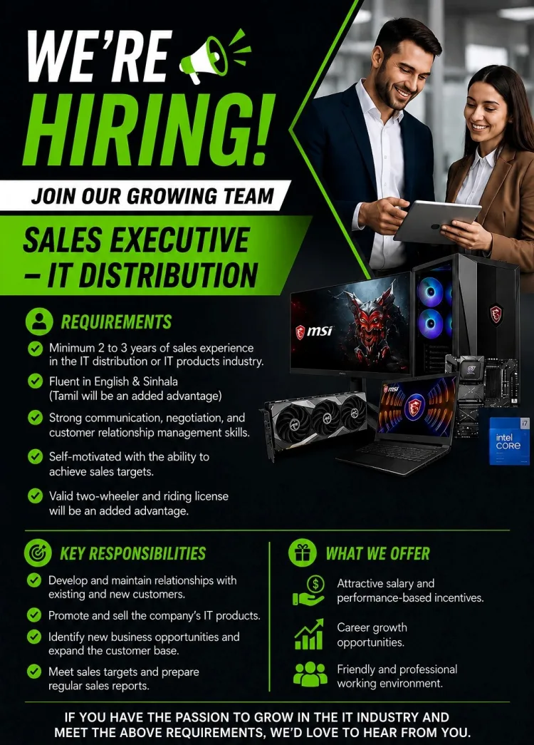 Job poster for Sales Executive IT Distribution