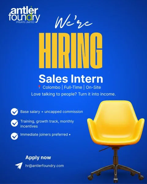 Job poster for Sales Intern