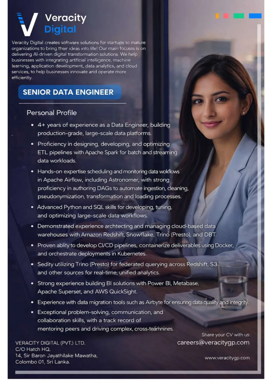 Job poster for Senior Data Engineer
