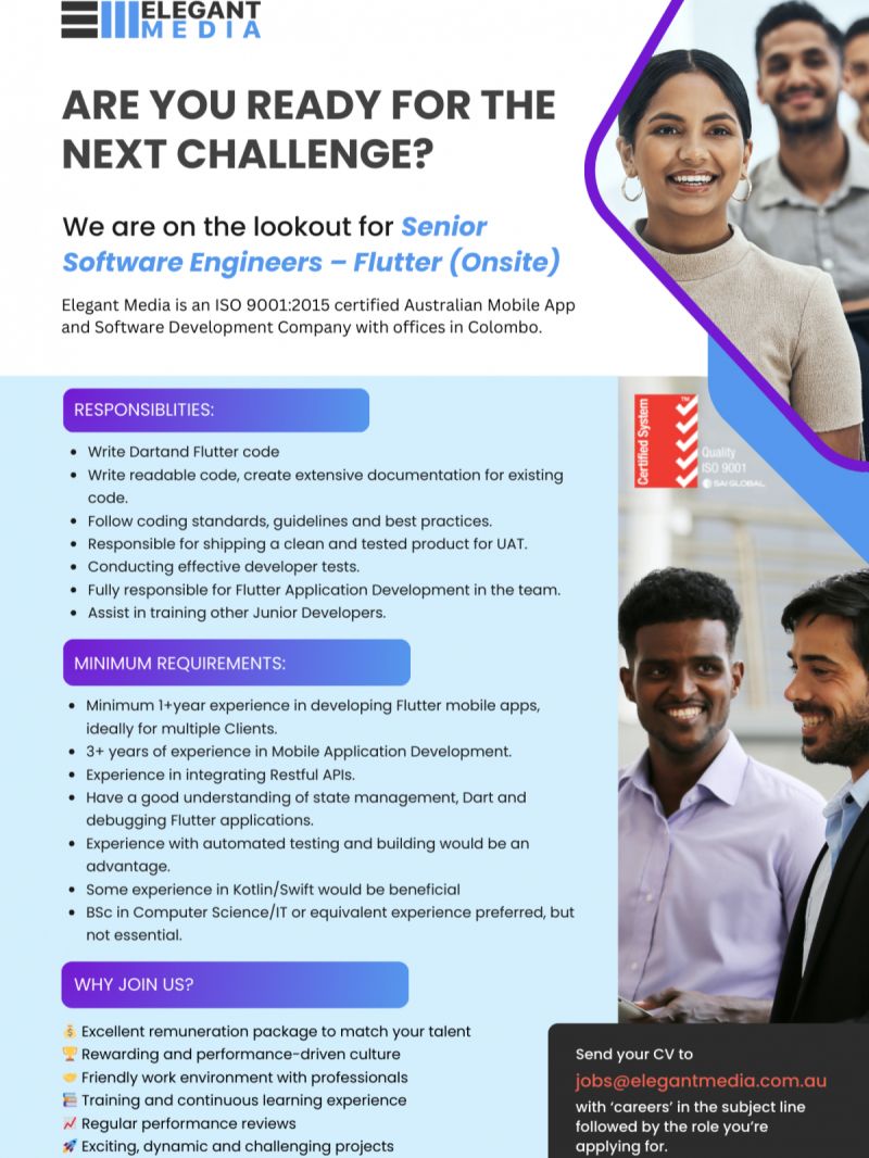 Senior Flutter Developers - ITPro.lk