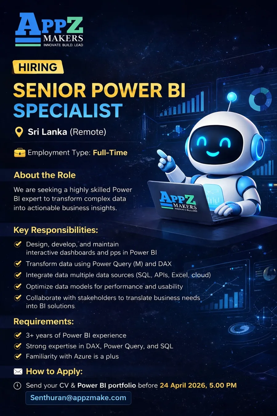 Job poster for Senior Power BI Specialist