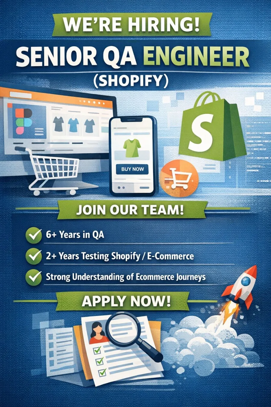 Job poster for Senior QA Engineer (Shopify)